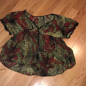Tropical beach romper coverup
